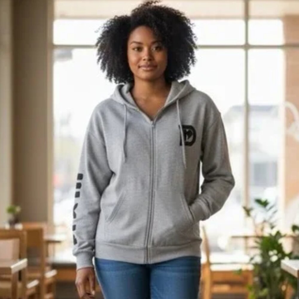 Walt Disney World Castle Mickey Zip-Up Grey Hoodie - NWT - Picture 4 of 7
